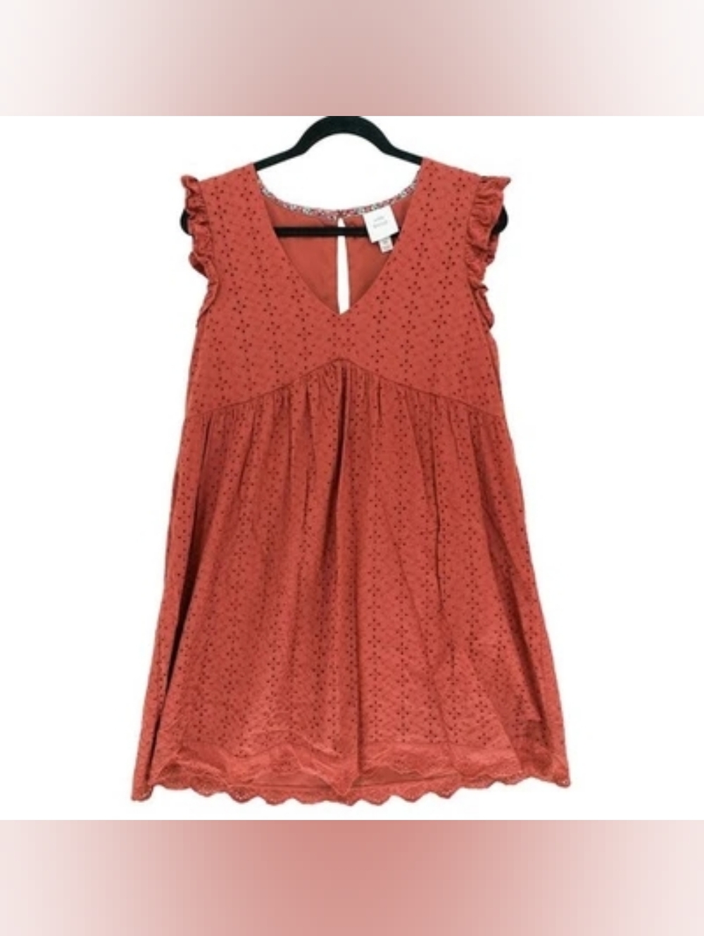 Knox Rose Rust Eyelet Sleeveless Dress